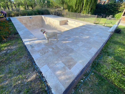 Marmol Travertino Patrón Frances Pulido Cepillado Piedra Nat