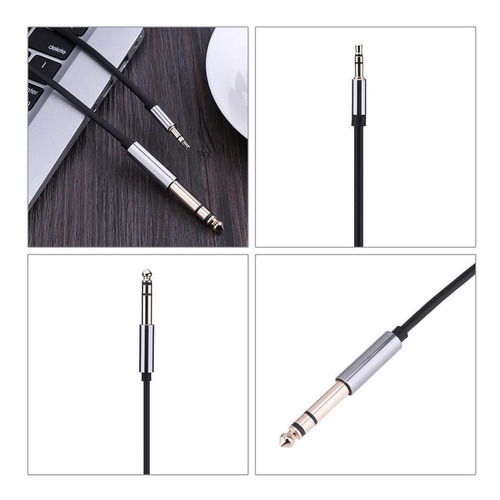 Imagen 3 de 6 de Cable De Audio Estéreo Macho De 1.5m 3.5mm 1/8 -inchmacho A
