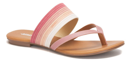 Sandalia Casual Andrea Para Mujer Multicolor Rosa