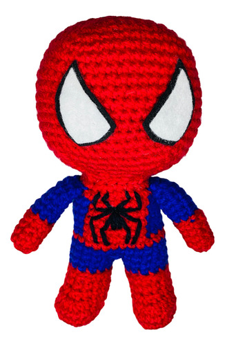 Hermoso Peluche Grande De Spiderman Tejido A Mano Crochet