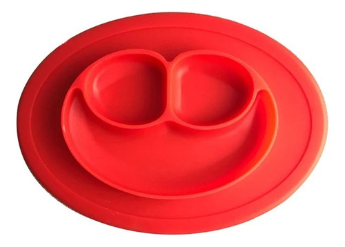Platos De Silicona Bebe Antideslizante Ezpz Mini Mat Rojo
