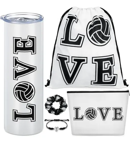 Conjunto Regalo Voleibol Para Mujer: Bolsa, Taza, Cosmético,
