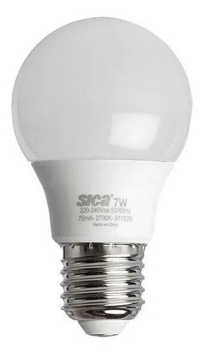 Lampara Led 7w 6w Sica Fria Calida Dia 220v Foco E27 