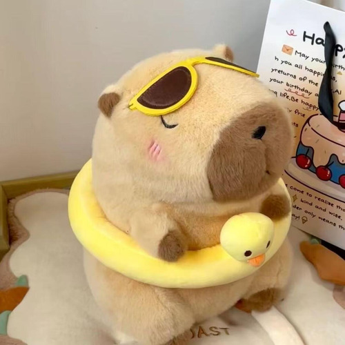 Peluche De Capibara Con Forma De Anillo De Natación De Veran