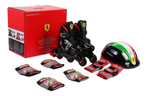 Set Rollers Para Niños Ferrari Fk7 Talle Extensible