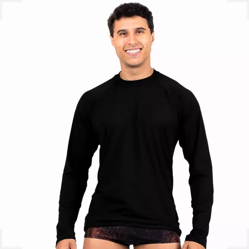 Camisa Térmica Masculina Segunda Pele Praia Surf Proteção Uv