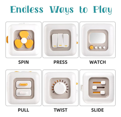 6 En 1 Busy Cube Actividad Montessori Juguetes Para 18m+ ...