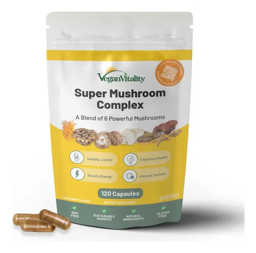 Vegan Vitality Suplemento De Capsulas Complejas De Hongos