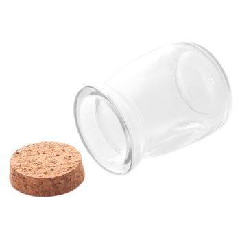 20 Potes Vidro Com Tampa Rolha Cortiça 100ml Lembrancinha