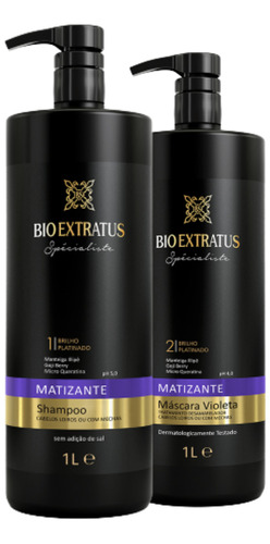 Kit 1 Shampoo 1 Mascara Violeta Matizante 1l K7985