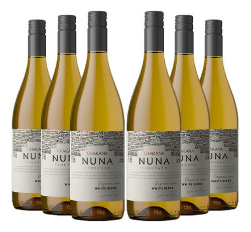 Kit 6 Vinho Branco Chakana Nuna White Blend 750ml