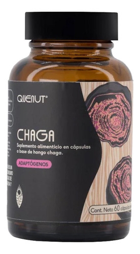 Hongo Chaga 60 Cápsulas Veganas Quenut Adaptógenos