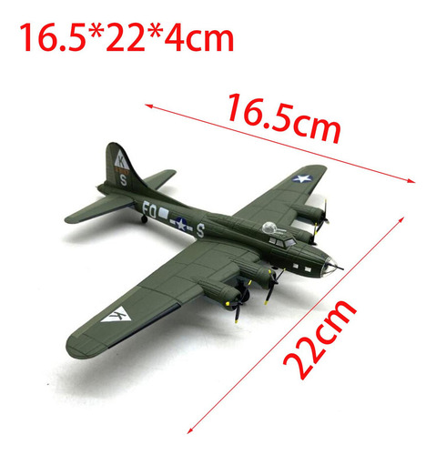 Modelo De Avión Us B 17 A Escala 1/144 Con Soporte