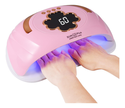 Lámpara De Uñas Led Uv Para Dos Manos, 248 W, Luz Uv De Gran