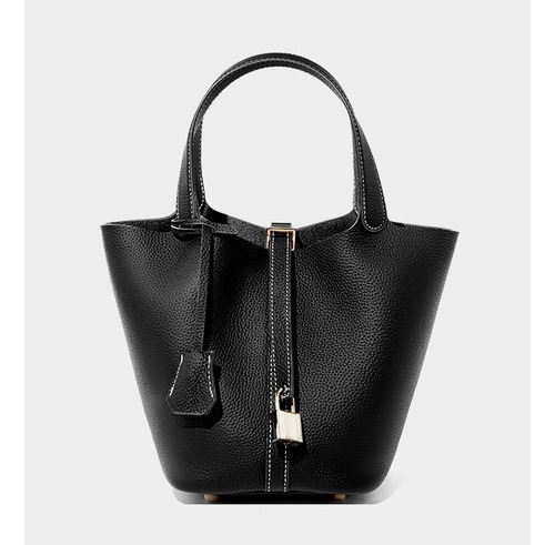 2024 Bolso De Mujer Portátil Cuero Genuino Bolso Tipo Cubo