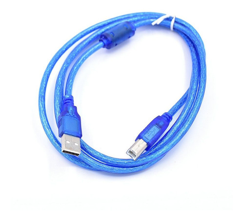 Cable Usb Para Impresoras 2.0 1.50mts Color Azul Nuevo Sd99