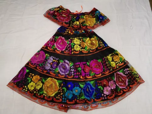 Vestido De Chiapaneca Para Niña De 8 A 10 Años | Envío gratis