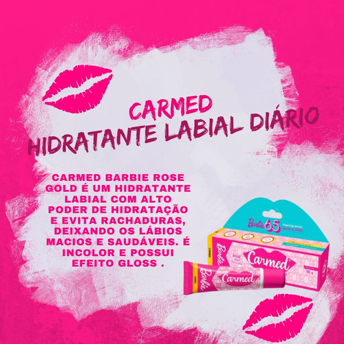 Carmed Barbie Rose Gold 10g Efeito Gloss - Cimed