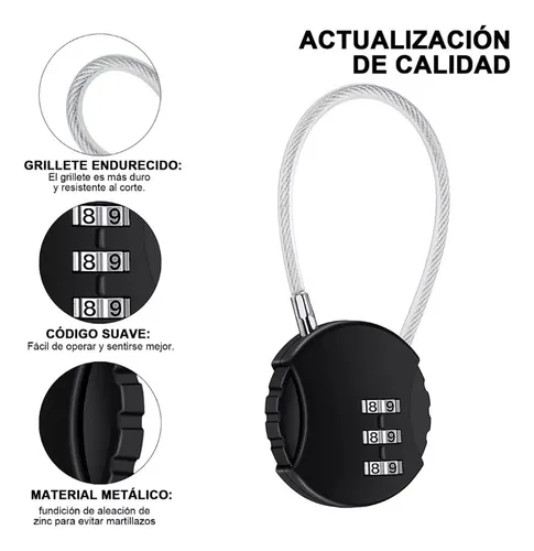 5pzs Candados De Combinación Mini Casillero Por Mochila