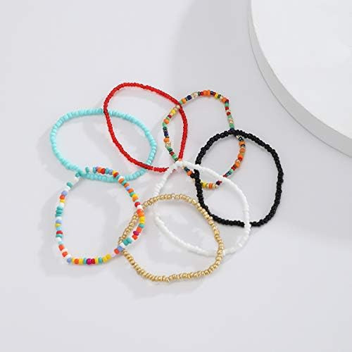 Jumwrit Pulseras Coloridas Con Cuentas Para Mujer Pulseras E