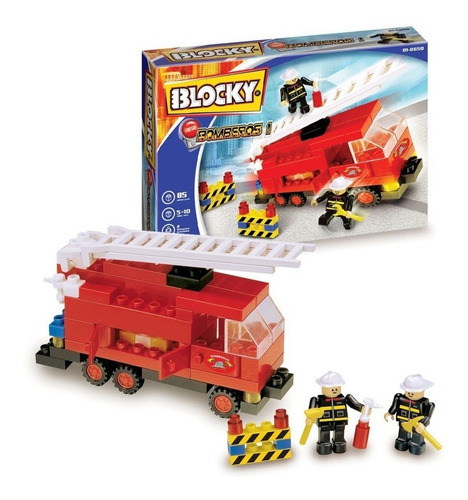 Bloques Blocky Bomberos 1 X 85 Piezas  Para Construir Dimare