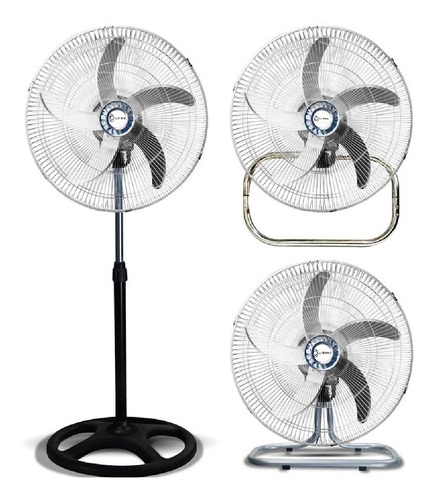 Ventilador Pie Turbo Y Pared 3 En 1 Garantia Paleta Metalica