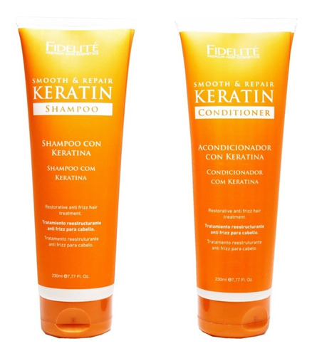 Combo Fidelite Keratin Anti Frizz Shampoo + Acond Repair