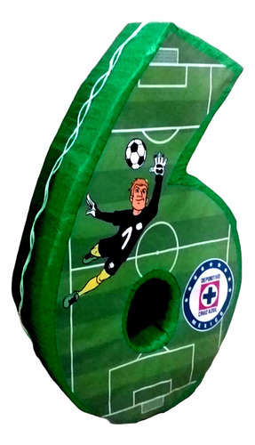 Fiesta Decoracion Piñata Futbol Balon 1 Metro Numero 6