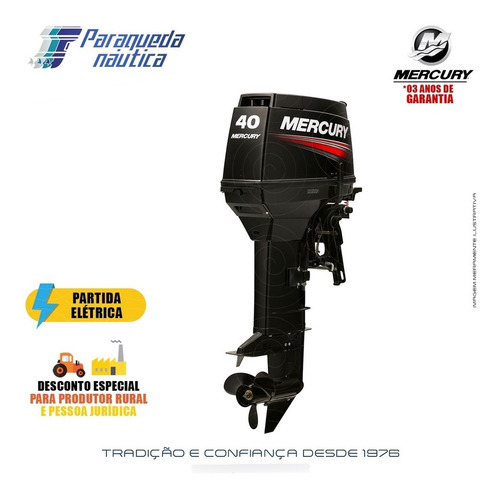 Imagem 2 de 8 de Motor De Popa Mercury 2 Tempos 40hp Eo Super 3 Cilindros