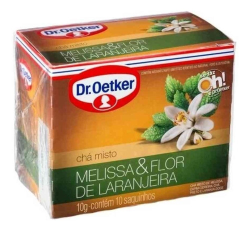 Chá Misto Melissa & Flor De Laranjeira Dr. Oetker 10x10g