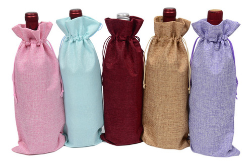 Nuevas Bolsas De Vino De Yute, Fundas Para Botellas De Vino