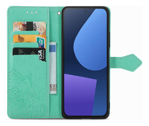 Funda Para Oppo Reno 5f/a94 5g/f19 Pro+, Funda Tipo Cartera Con Tapa, Estampado De Poliuretano, Ranura Para Tarjetas Ant