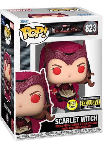 Funko Pop Wandavision Scarlet Witch W/ Darkhold (glow) Excl.