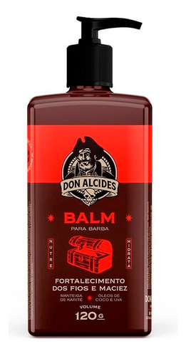 Kit Balm Shampoo E Pente Curvo Barba Negra Don Alcides
