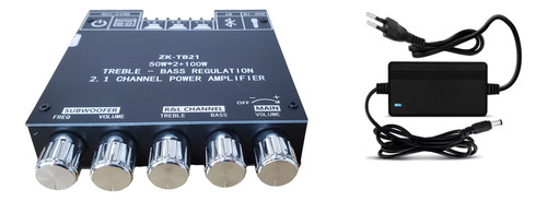 Amplificador 200w 2.1 Bluetooth Zk-tb21 C/fonte 10 Amperes