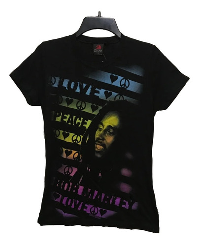 Blusa Playera Bob Marley Amor Y Paz Love Dama Original Zion