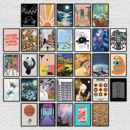 Pack X 6 Posters Láminas Enmarcables | 40 X 30 Cm 