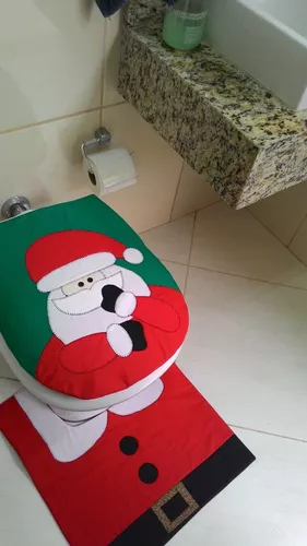 Jogo de banheiro Papai Noel 2 pecas