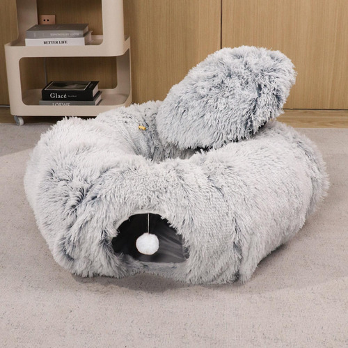 Cueva Cat Peekaboo Túnel Cat Donut Túneles Portátiles Para G