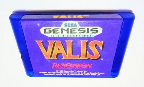 Cartucho Juego Valis Sega Genesis 16 Bits