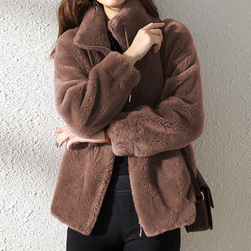 Abrigo De Felpa Grueso De Invierno Para Mujer, Abrigo Polar