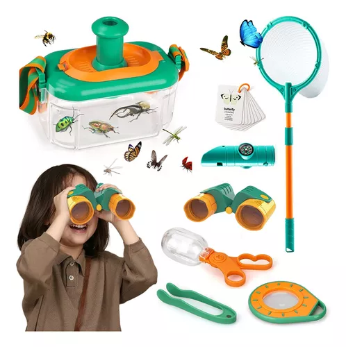 Kits de disfraces de explorador de juguete para niños, binoculares