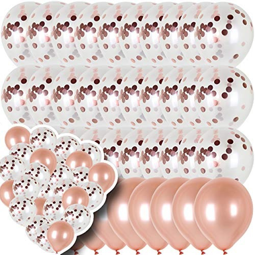 Rosa De Oro Globos | 40 Pack | La Rosa De Oro De Los Globos