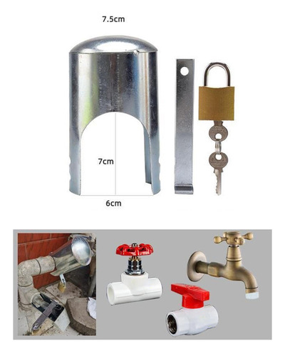 Cerradura For Grifo Exterior Con 3 Llaves, Antirrobo, Para