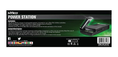 Imagen 6 de 6 de Estación De Carga Control Xbox One Original + 2 Bateras.