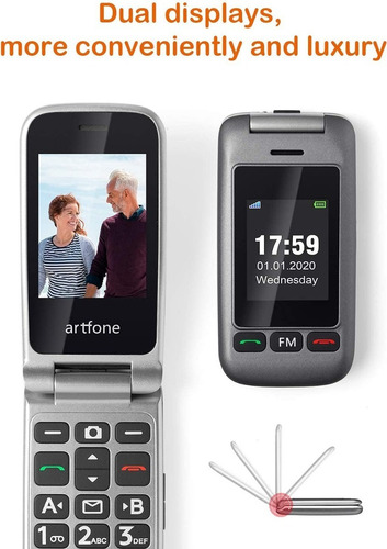Celular Basico De Tapa Folder Doble Chip Q21 +chip Telcel