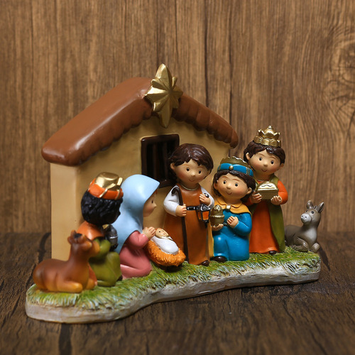 Decoración Artesanal De Resina Para Regalo Con Escena De La