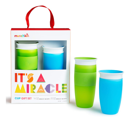Set De Regalo Sippy Cup Munchkin ¡es Un Milagro! 360 Azul/ve