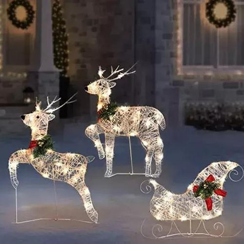 Arreglo De Decoración De Escenas Navideñas Con Forma De Alce