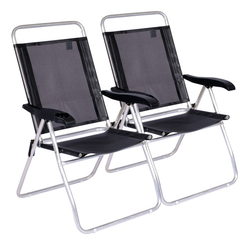 Sillón X2 Camping Boreal 4 Posiciones Aluminio Sannet Mor